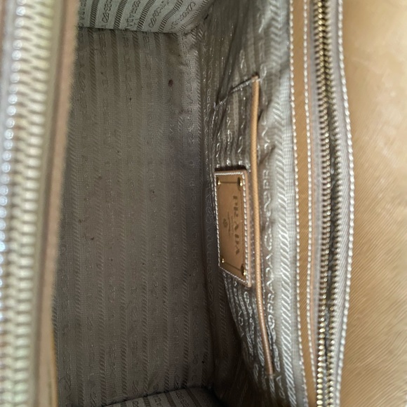 Prada Saffiano Leather and Canvas Tote - Picture 9 of 12